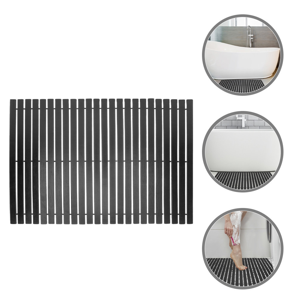 Bamboo Bath Mat - Kaymaz Bambu Banyo Paspası, Duş ve