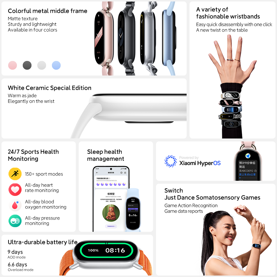 Xiaomi Mi Band 9 AMOLED Ekranl - Health Wellness Bracelet incelemesi ve fiyatı