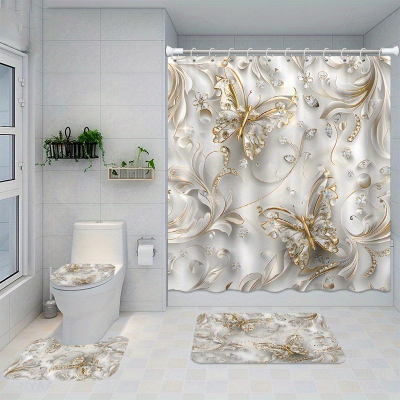 4 adet Zarif Kelebek Duş Perde - Bamboo Bath Mat incelemesi ve fiyatı